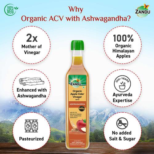 Organic Apple Cider Vinegar with Ashwagandha (500ml)