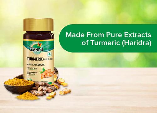 Turmeric (Haridra) (60 Caps) & Tulsi Drops (32ml)