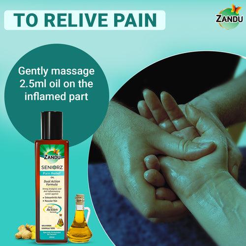 Seniorz Pain Relief Oil for Senior Citizens | Cures Muscle, Joint & Knee Pain (200ml)