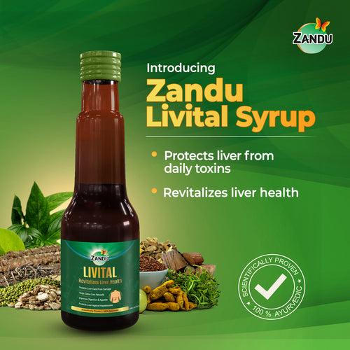 Livital Ayurvedic Liver Syrup for Fatty Liver, Digestion & Liver Detox (200ml)