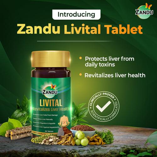 Livital Ayurvedic Liver Tablet for Fatty Liver, Detox & Digestion | Visible Results in 2 Months (90 Tablets)