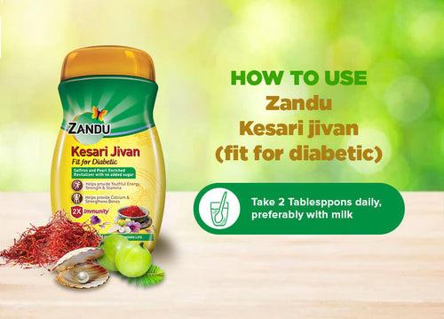 Kesari Jivan Fit for diabetic (450g) & Ashwagandha (60 Caps) Combo