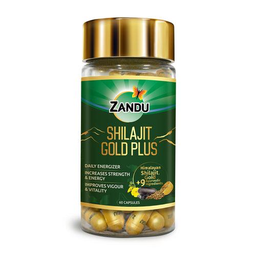 Zandu Shilajit Gold Plus for 2X Strength, Stamina, Vigour, Vitality & Power (20 Caps)