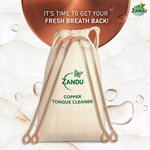 Zandu DantVeer Toothpaste | 200gm || Zandu Copper Tongue Cleaner | Pack of 2