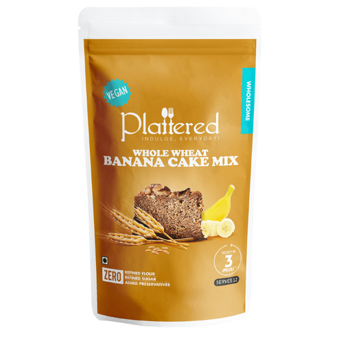 Whole Wheat Banana Cake Mix + Brownie Mix | EGGLESS | Vegan Friendly