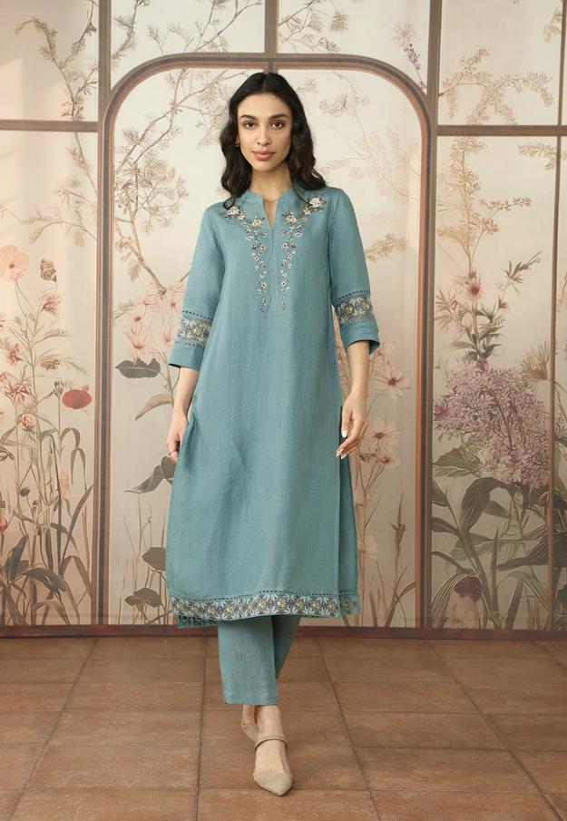 COWBOY ROSE KURTA SET