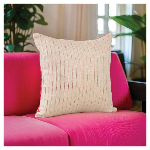 Soft Gold Cushions with Pink Specks - Set of 2