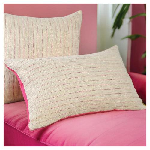 Soft Gold Lumbar Pillow with Pink Specks