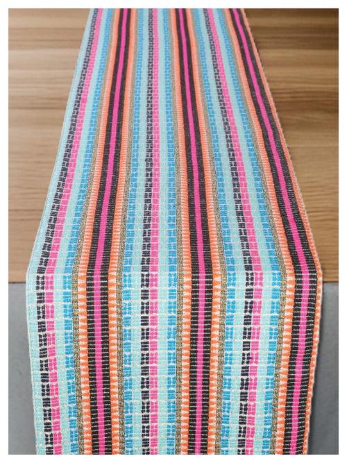 Vivid Turq Table Runner with Tassels