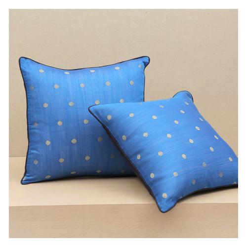 Diya Celebration Cushion - Blue