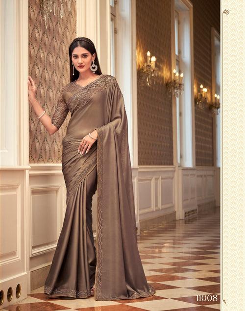 Evening Party Wear Shimmer Sari