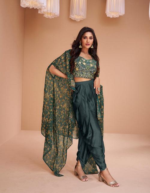 Partywear Indo-Western Dhoti Pants with Shrug