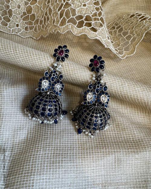 AS-W09056 Blue Jhumka Earring