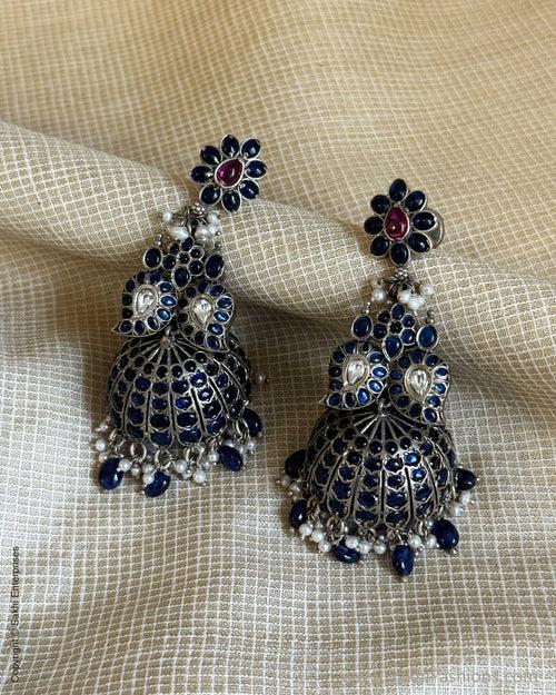 AS-W09056 Blue Jhumka Earring