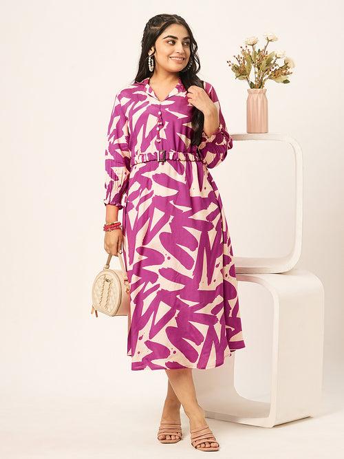 Buy Purple Comfort Fit Cotton Kurta for Women Online - Zola