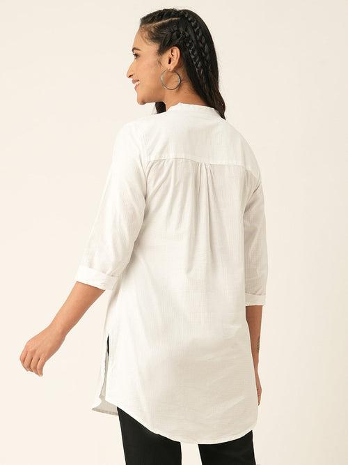 Buy White Cotton Tunics for Women Online in India - Zola