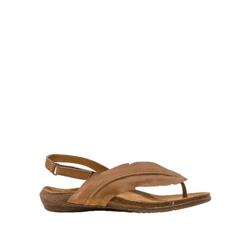 El Naturalista Honey Embellished Leather Block Sandals