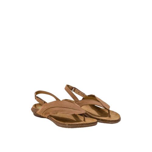 El Naturalista Honey Embellished Leather Block Sandals