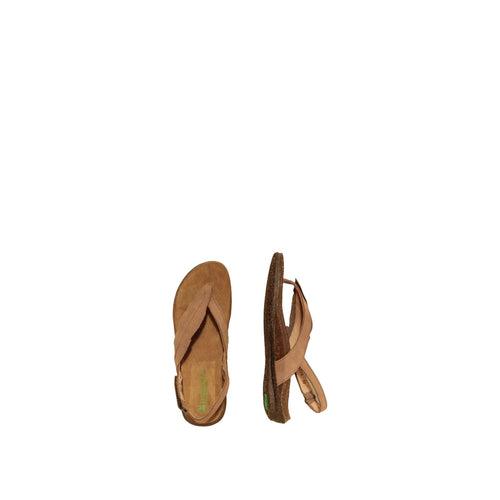 El Naturalista Honey Embellished Leather Block Sandals