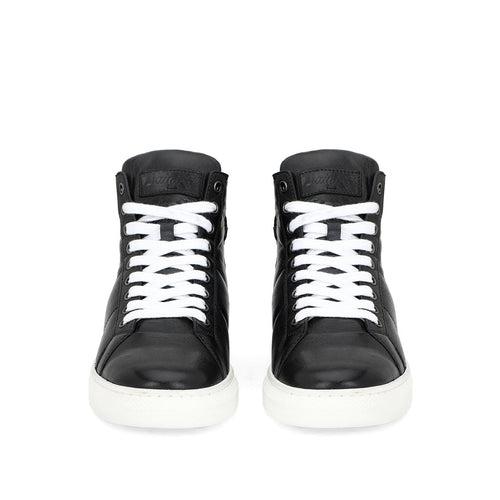 Saint Artemas Black Handcrafted Leather Sneakers