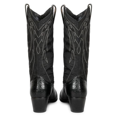 Saint Annette Stitched Leather Handcrafted Cowboy Boots