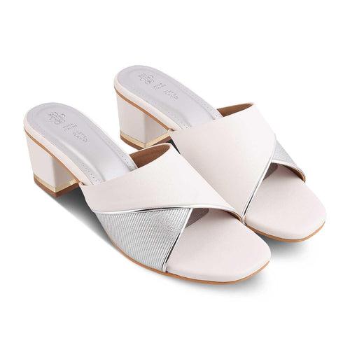 The Macky White Women's Dress Block Heel Sandals Tresmode