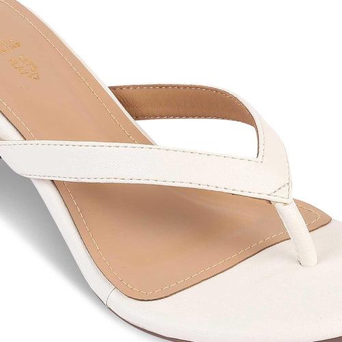 The Puglia White Women's Dress Heel Sandals Tresmode