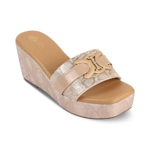 The Sbo Gold Women's Dress Wedge Sandals Tresmode