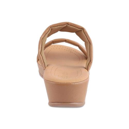 The Vacks Camel Women's Casual Wedge Sandals Tresmode