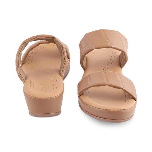 The Vacks Camel Women's Casual Wedge Sandals Tresmode