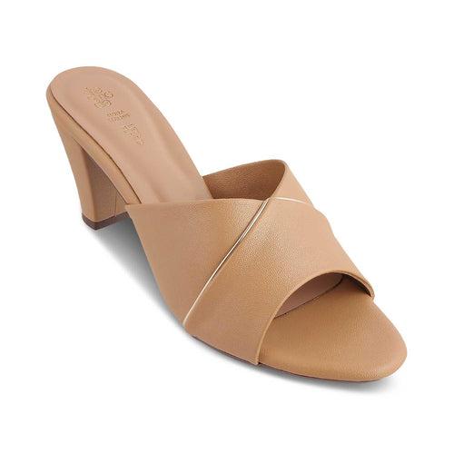 The Witty Beige Women's Dress Block Heel Sandals Tresmode