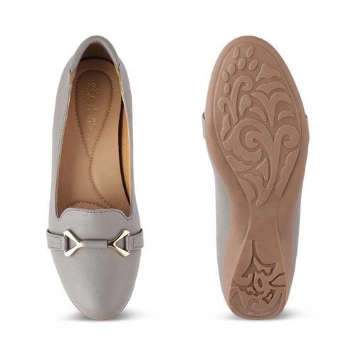 The Yorky-2 Grey Women's Dress Ballerinas Tresmode