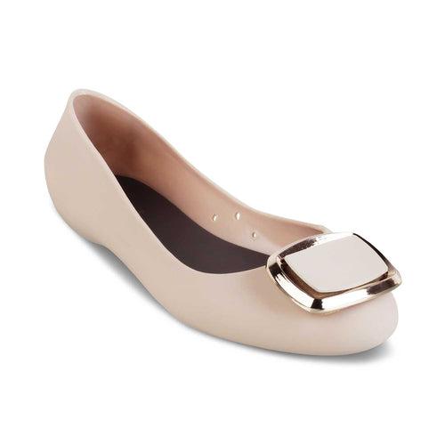 The Akasaka Beige Womens Ballerinas