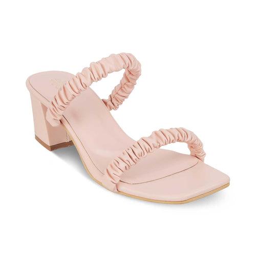 The Vama Pink Women's Casual Block Heel Sandals Tresmode