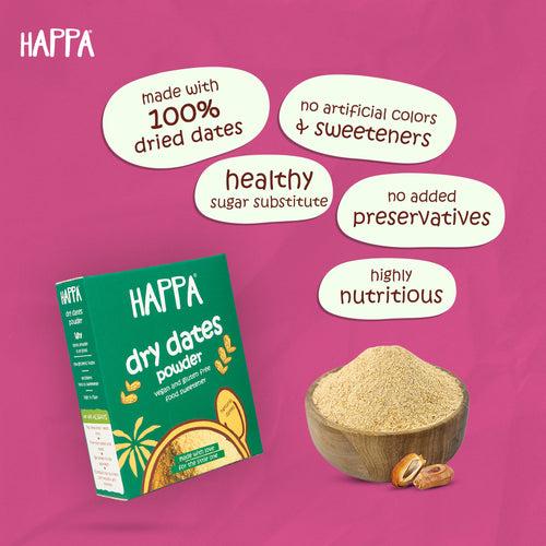Happa Dry Dates Powder | Healthiest Sweetner | Milk add on for little ones |