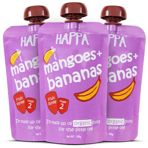 Mango+Banana Fruit Puree (Pack of 3)