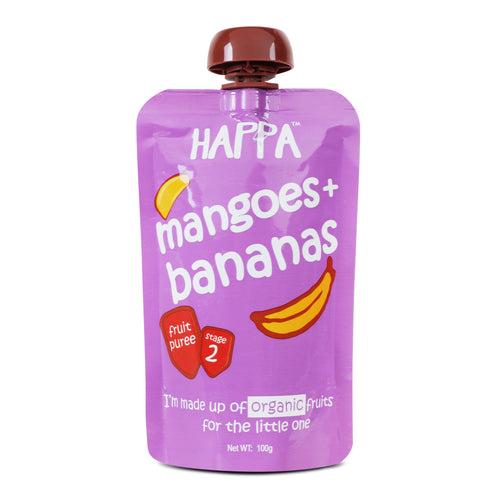 Mango + Banana, Apple + Mango Fruit Puree (pack of 4)