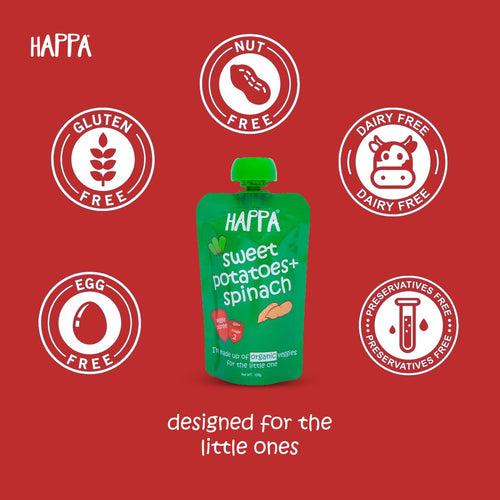 Happa Pure & Natural Apple+oats Fruit Puree (Pack of 3)