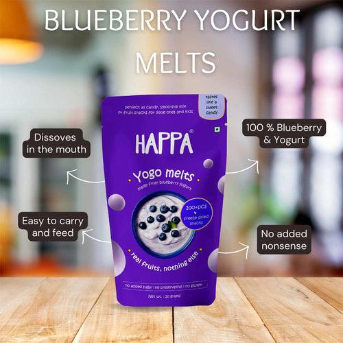 Happa Blueberry yogurt Melts | tastes like a candy