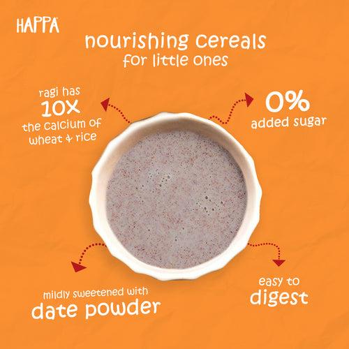 Happa Organic Baby Food, Fruit Puree and Cereal Combo (M+B Cereal, A+D Cereal, A+M Multigrain Puree, A+Oats Puree, A+B Puree, SP+S Puree) 8 Puree 100 Grams Each and 2 Cereal 200 Grams Each