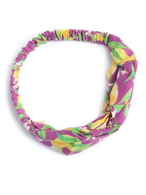 Girls Headband Mango Print - Purple