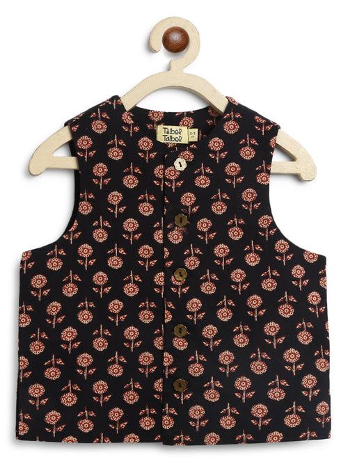 Little Maharaja Boy Bundi Set - Black