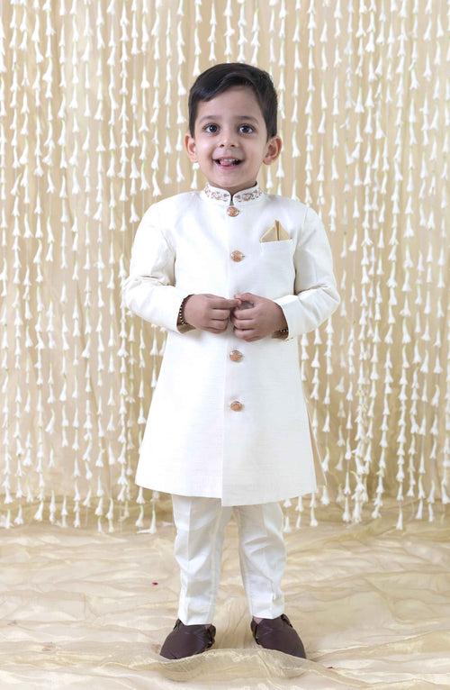 Khwabeeda Sherwani Set for Boys - Cream