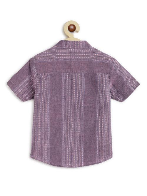 Self Kantha Shirt - Purple