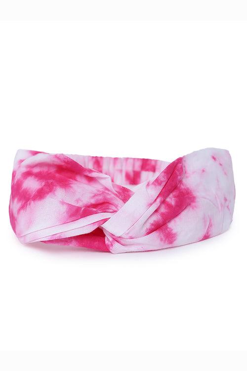 Headband Pink Tie Dye Twist Knot
