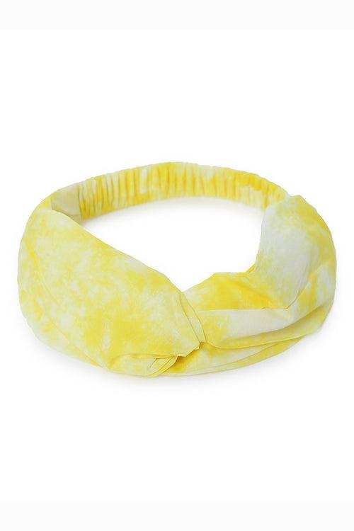 Headband Yellow Tie Dye Twist Knot