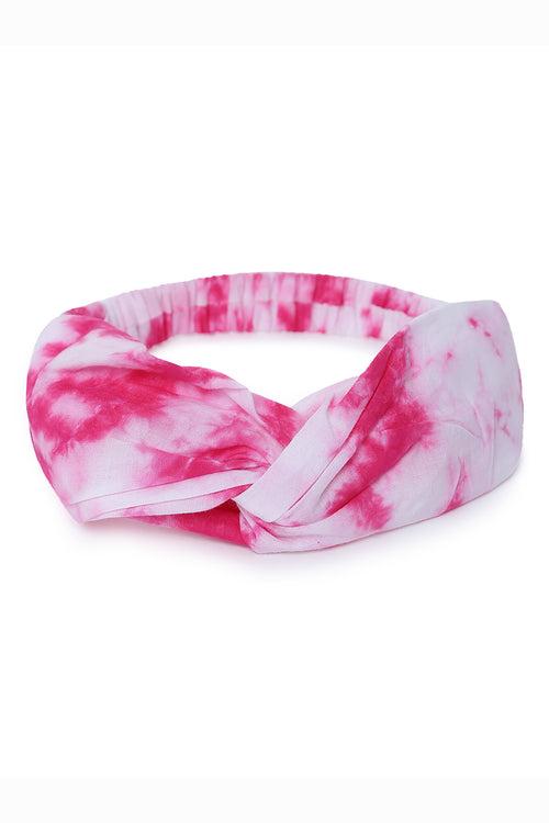 Headband Pink Tie Dye Twist Knot