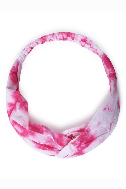 Headband Pink Tie Dye Twist Knot