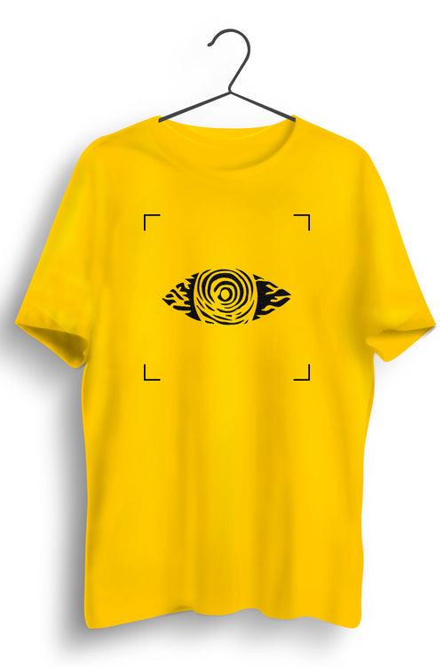 Eye Graphic Printed Yellow Tshirt