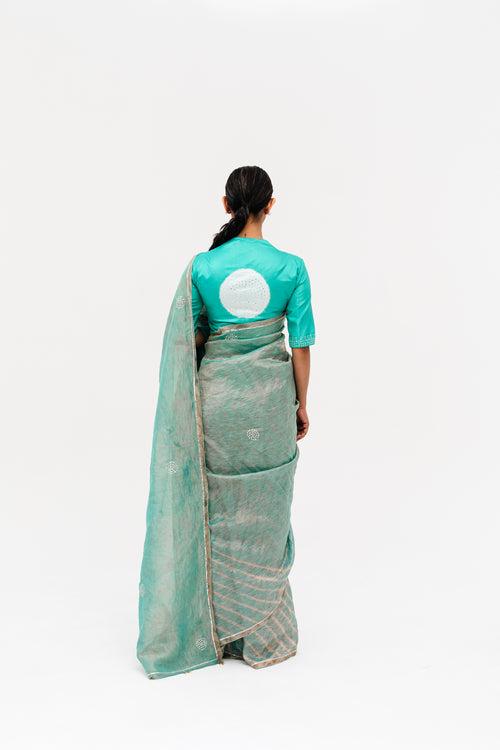 Sukri Leheriya Saree - Blue